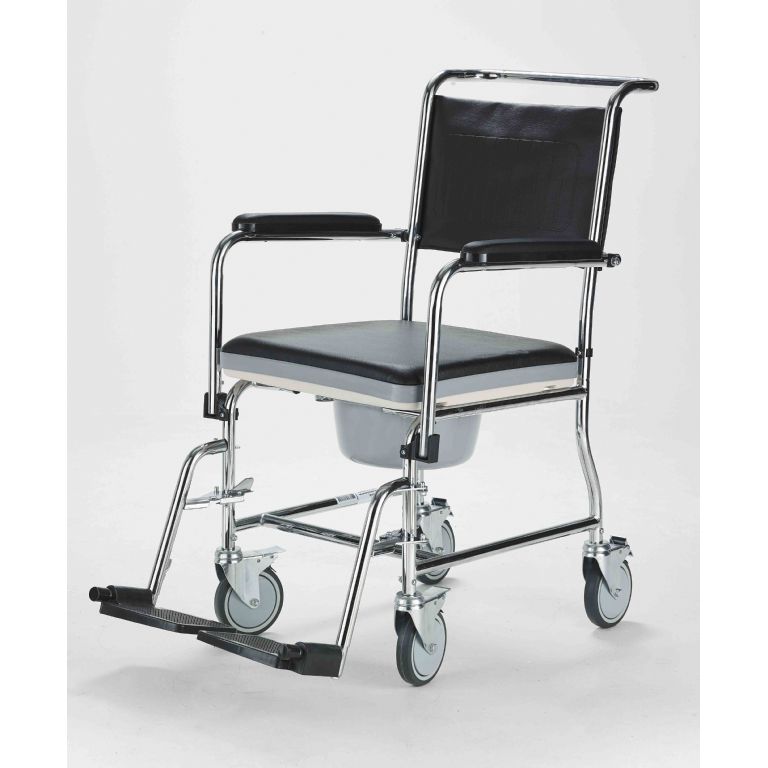 SMT006-Mobile Commode with Footrests